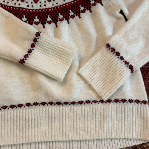 CeCe LOVE-ly Hearts FairIsle Nordic Pattern Sweater Small - Picture 3 of 7